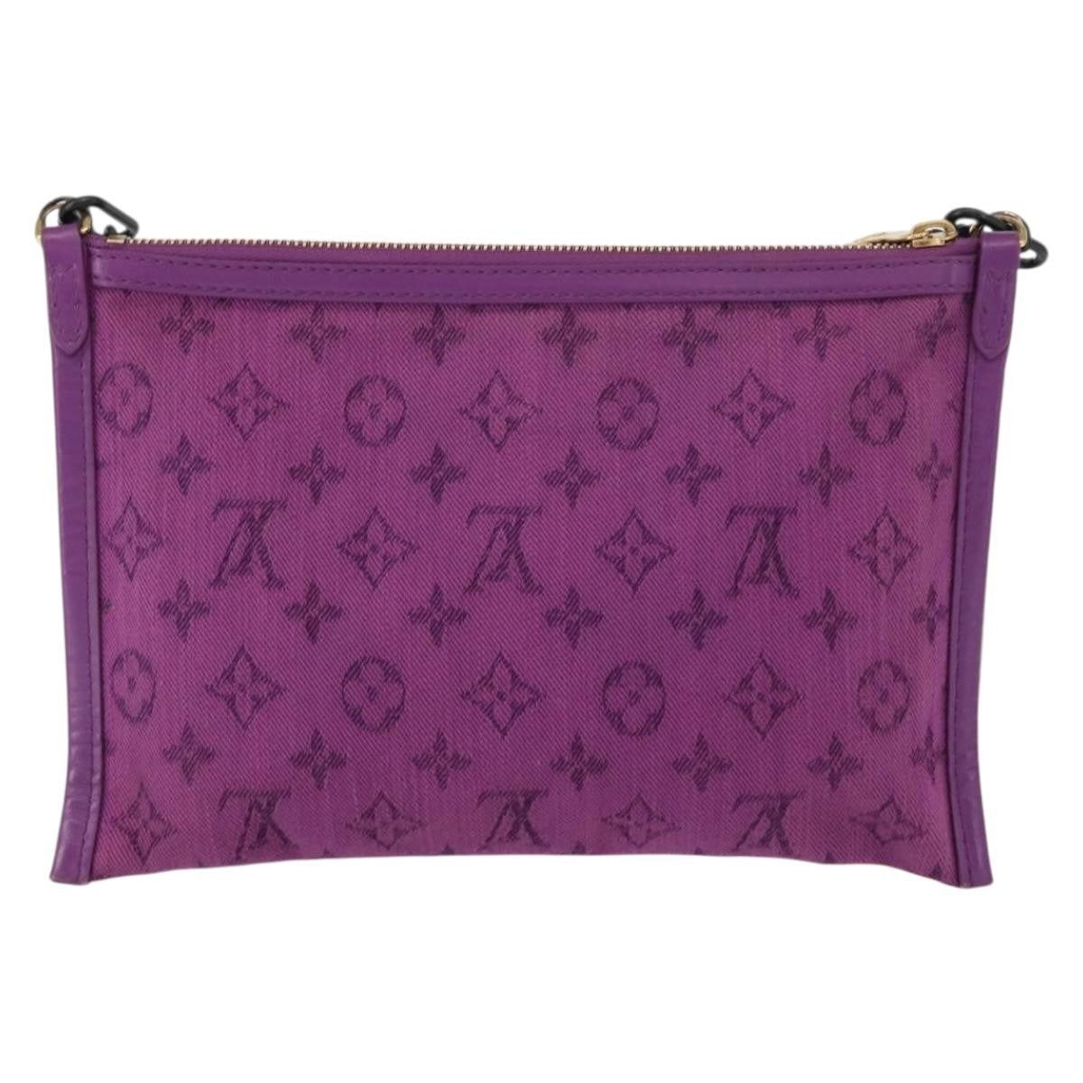 Louis Vuitton Double Flat Messenger Bag Limited Edition Logo Story Monogram Canvas And Denim Multicolour Canvas Shoulder Bag Bag (Pre-Owned)