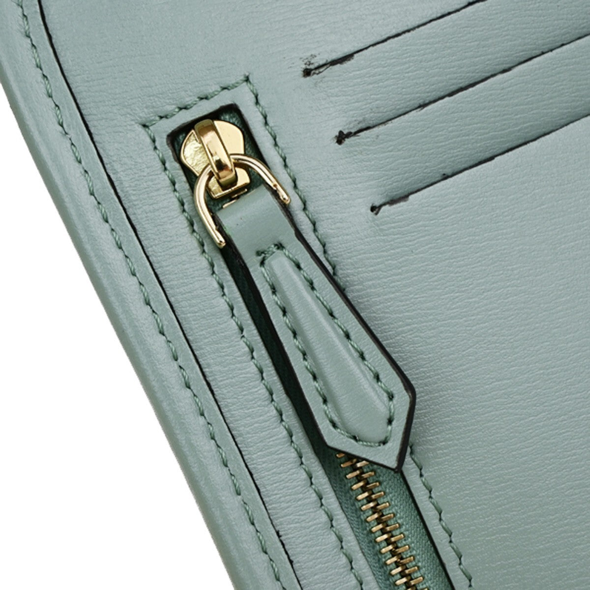 Fendi Smartphone Case Leather Green Leather Bag (Pre-Owned)