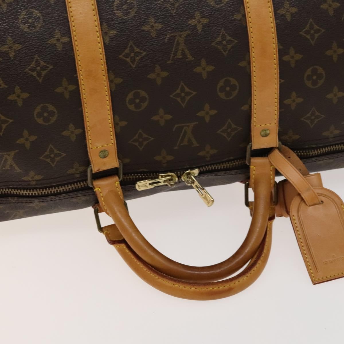 Louis Vuitton Keepall Bag Monogram Canvas Brown Canvas Travel Bag Bag (Pre-Owned)