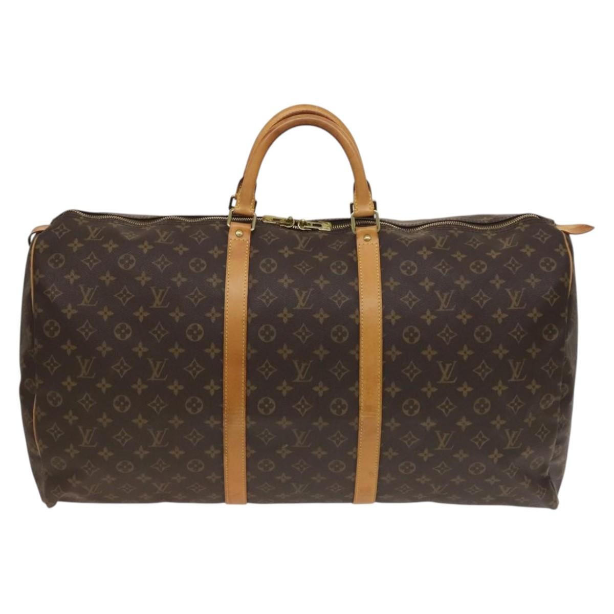 Louis Vuitton Keepall Bag Monogram Canvas Brown Canvas Travel Bag Bag (Pre-Owned)