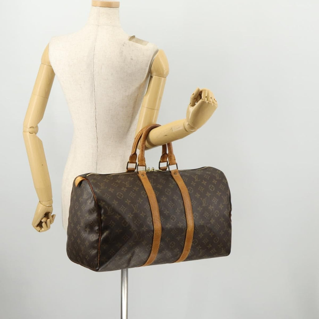 Louis Vuitton Keepall Bag Monogram Canvas Brown Canvas Travel Bag Bag (Pre-Owned)