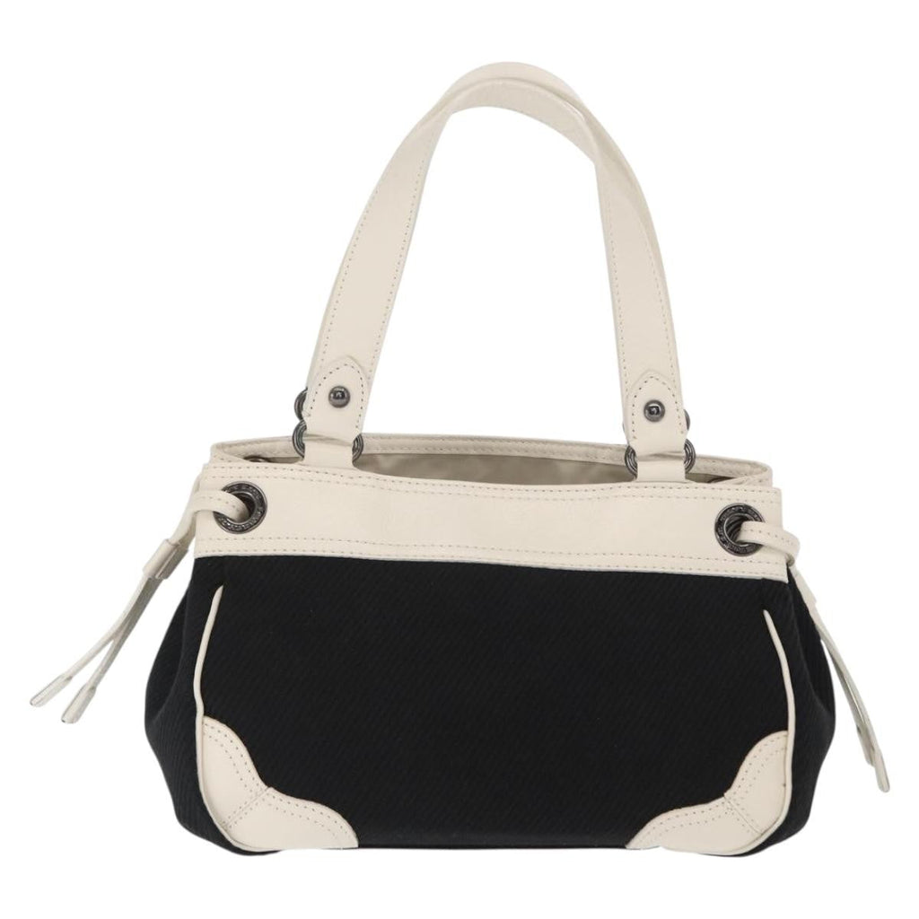 Burberry Vintage Handbag Canvas Black Canvas Handbag (Pre-Owned)