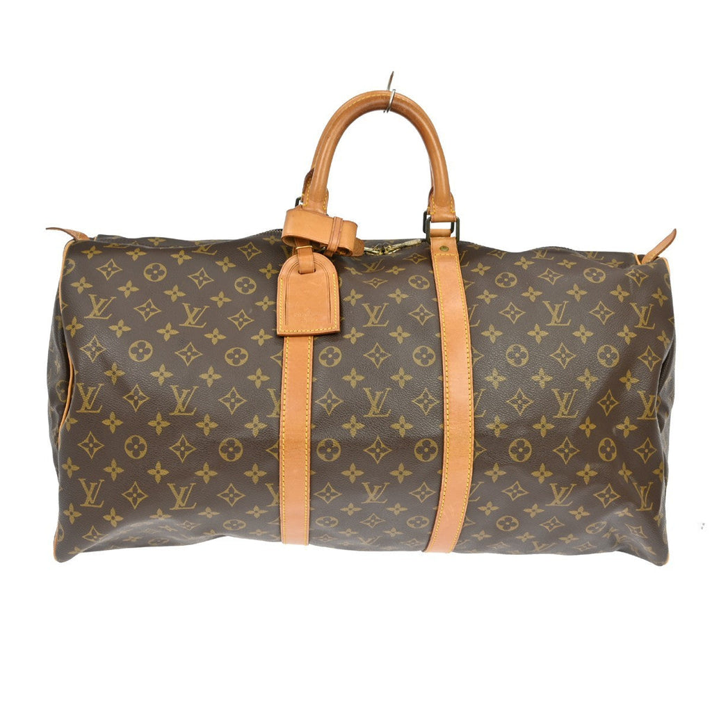 Louis Vuitton Keepall Bag Monogram Canvas Brown Canvas Travel Bag Bag (Pre-Owned)