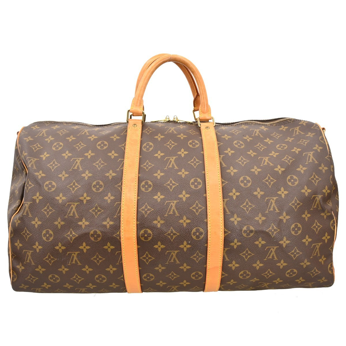Louis Vuitton Keepall Bandouliere Bag Monogram Canvas Brown Canvas Travel Bag Bag (Pre-Owned)