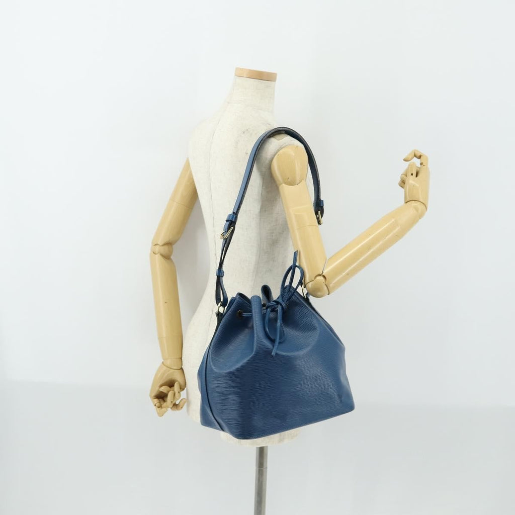 Louis Vuitton Petit Noe Handbag Epi Leather Blue Leather Shoulder Bag Bag (Pre-Owned)