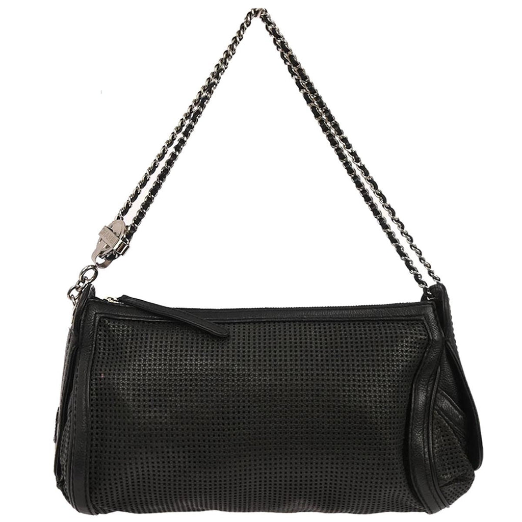 Chanel Pulley Camera Bag Perforated Caviar Black Leather Shoulder Bag Bag (Pre-Owned)