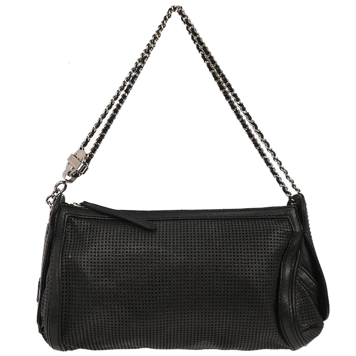 Chanel Pulley Camera Bag Perforated Caviar Black Leather Shoulder Bag Bag (Pre-Owned)