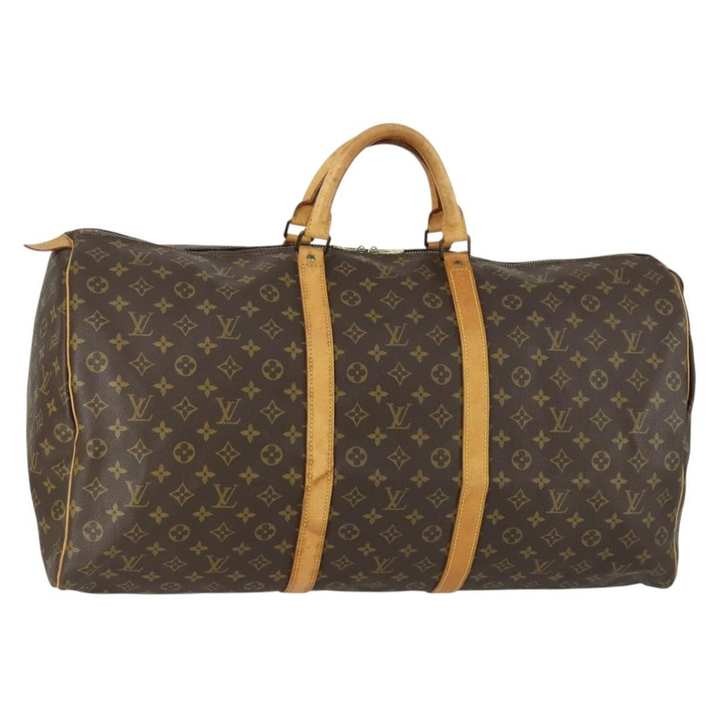 Louis Vuitton Keepall Bag Monogram Canvas Brown Canvas Travel Bag Bag (Pre-Owned)