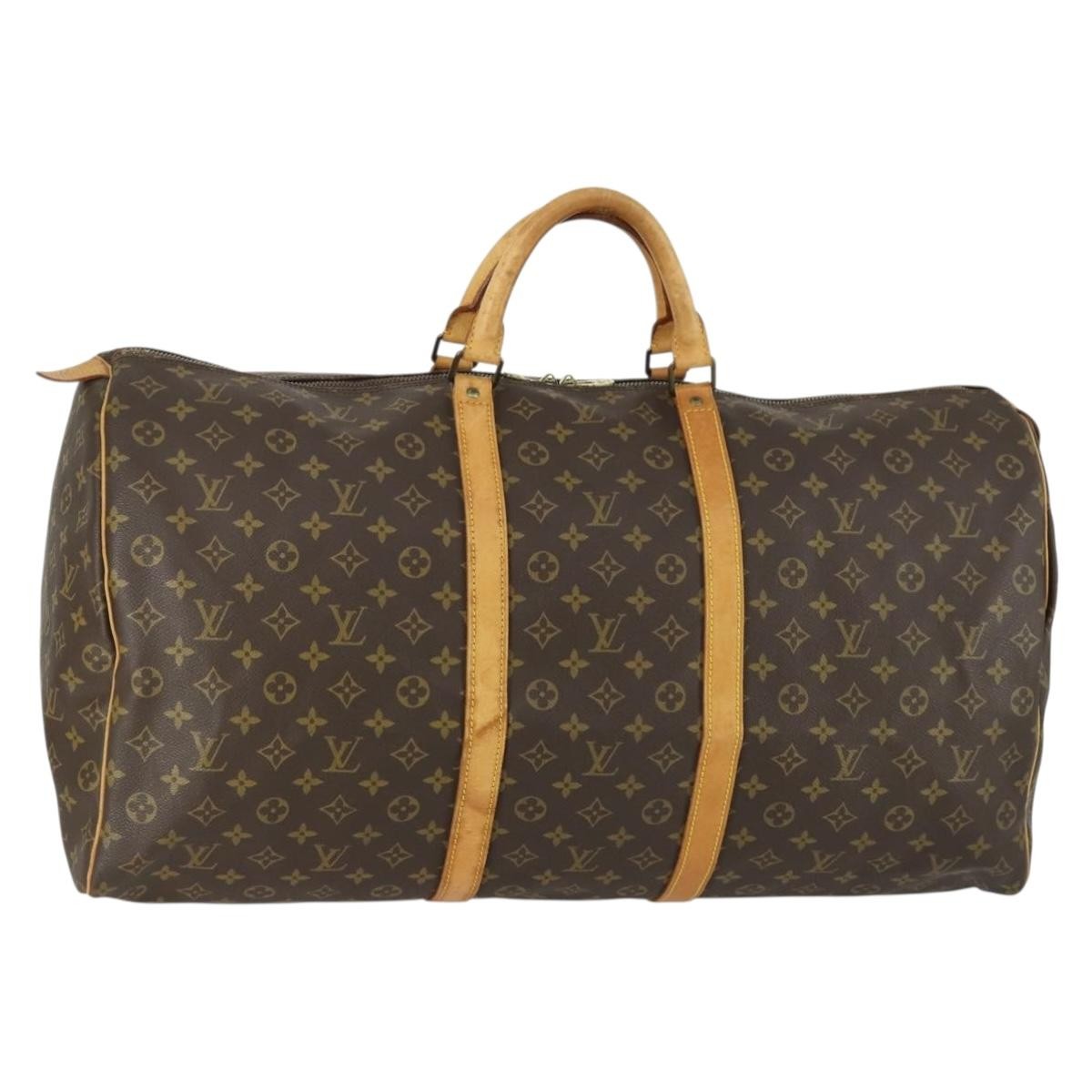Louis Vuitton Keepall Bag Monogram Canvas Brown Canvas Travel Bag Bag (Pre-Owned)