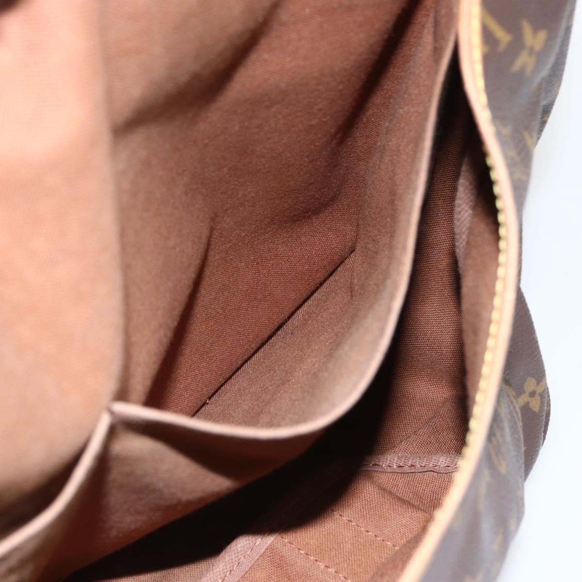 Louis Vuitton Saumur Handbag Monogram Canvas Brown Canvas Shoulder Bag Bag (Pre-Owned)