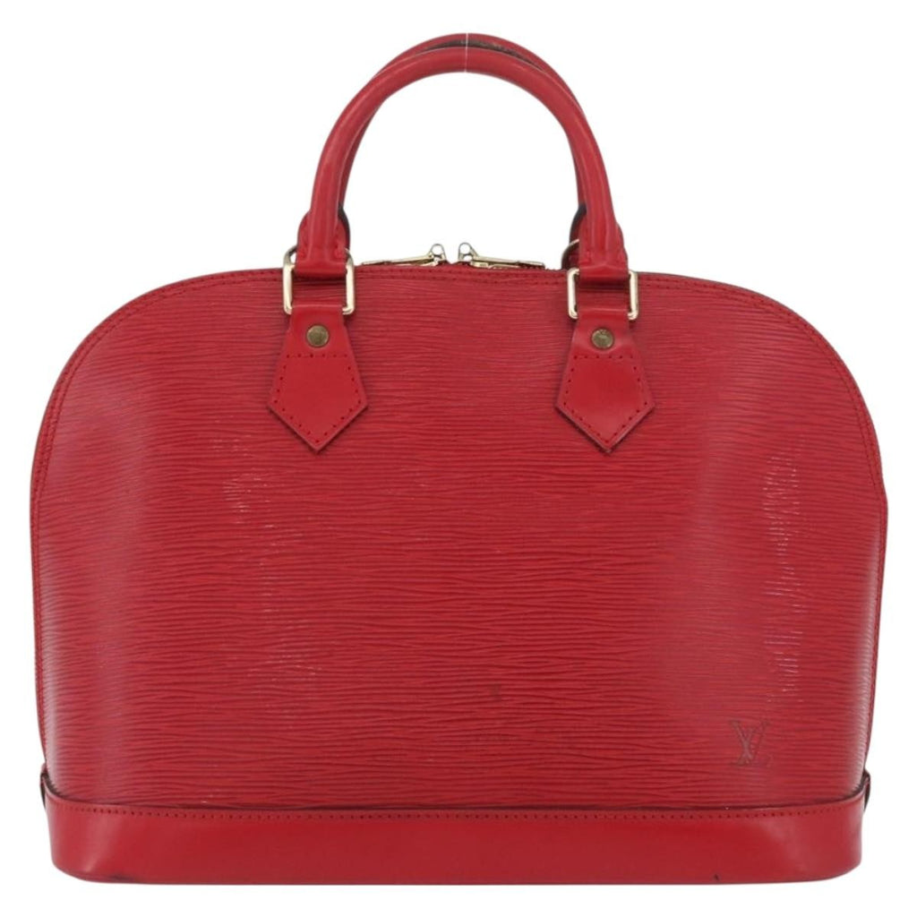 Louis Vuitton Alma Handbag Epi Leather Red Leather Handbag (Pre-Owned)