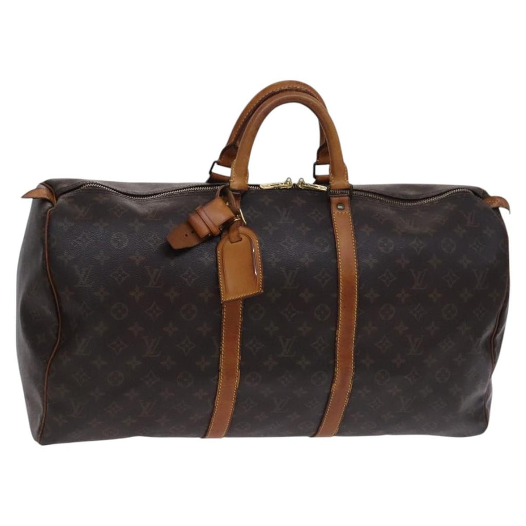 Louis Vuitton Keepall Bag Monogram Canvas Brown Canvas Travel Bag Bag (Pre-Owned)