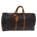 Louis Vuitton Keepall Bag Monogram Canvas Brown Canvas Travel Bag Bag (Pre-Owned)