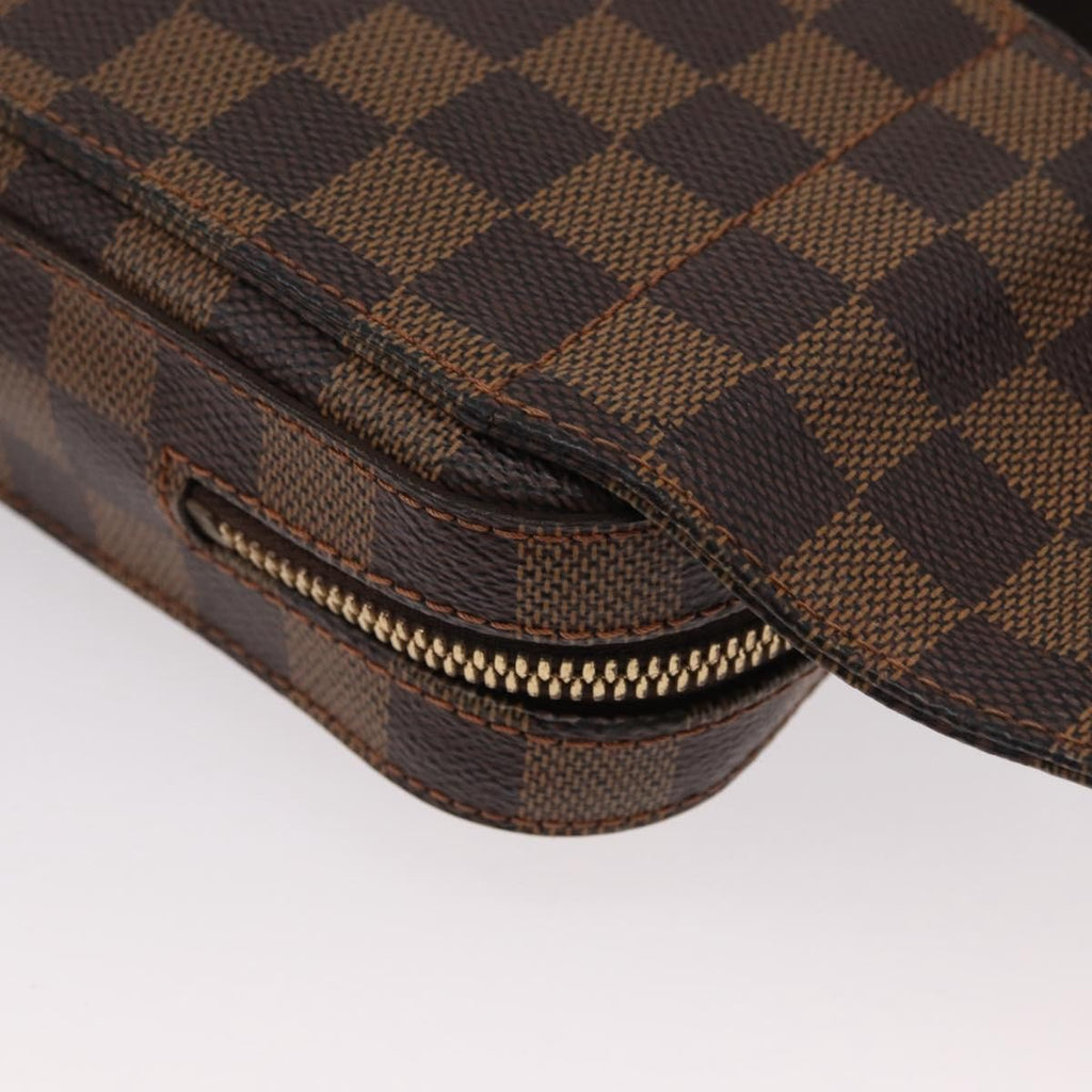 Louis Vuitton Geronimos Waist Bag Damier Brown Canvas Shoulder Bag Bag (Pre-Owned)