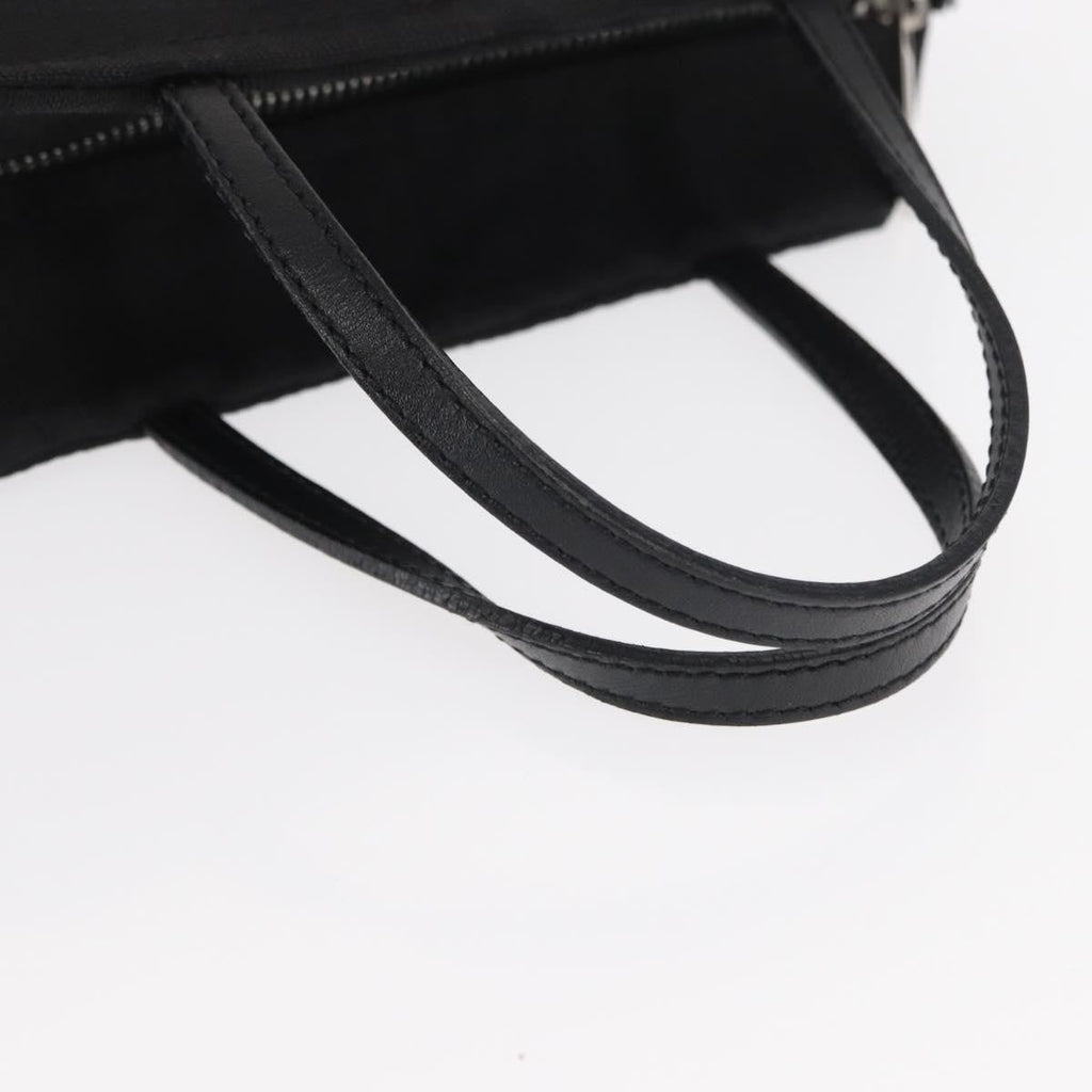 Fendi Vintage Handbag Canvas Black Canvas Handbag (Pre-Owned)
