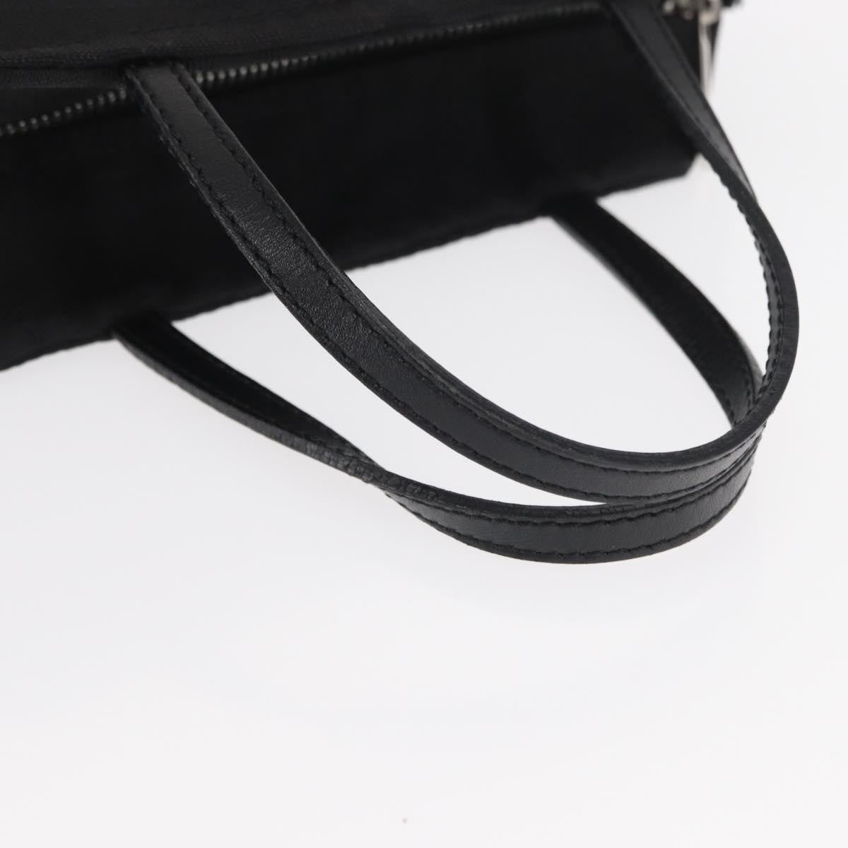Fendi Vintage Handbag Canvas Black Canvas Handbag (Pre-Owned)