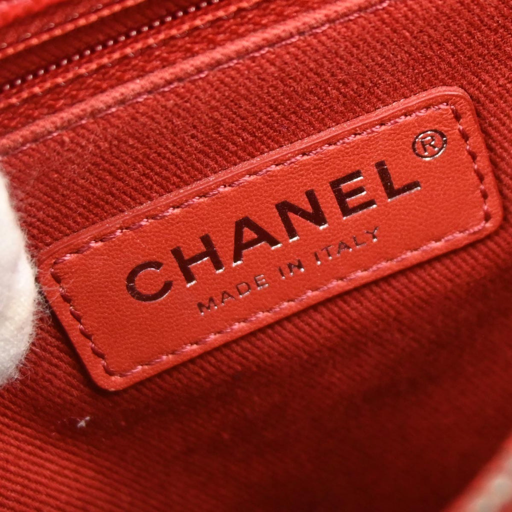Chanel Coco Top Handle Bag Quilted Caviar Red Leather Handbag (Pre-Owned)