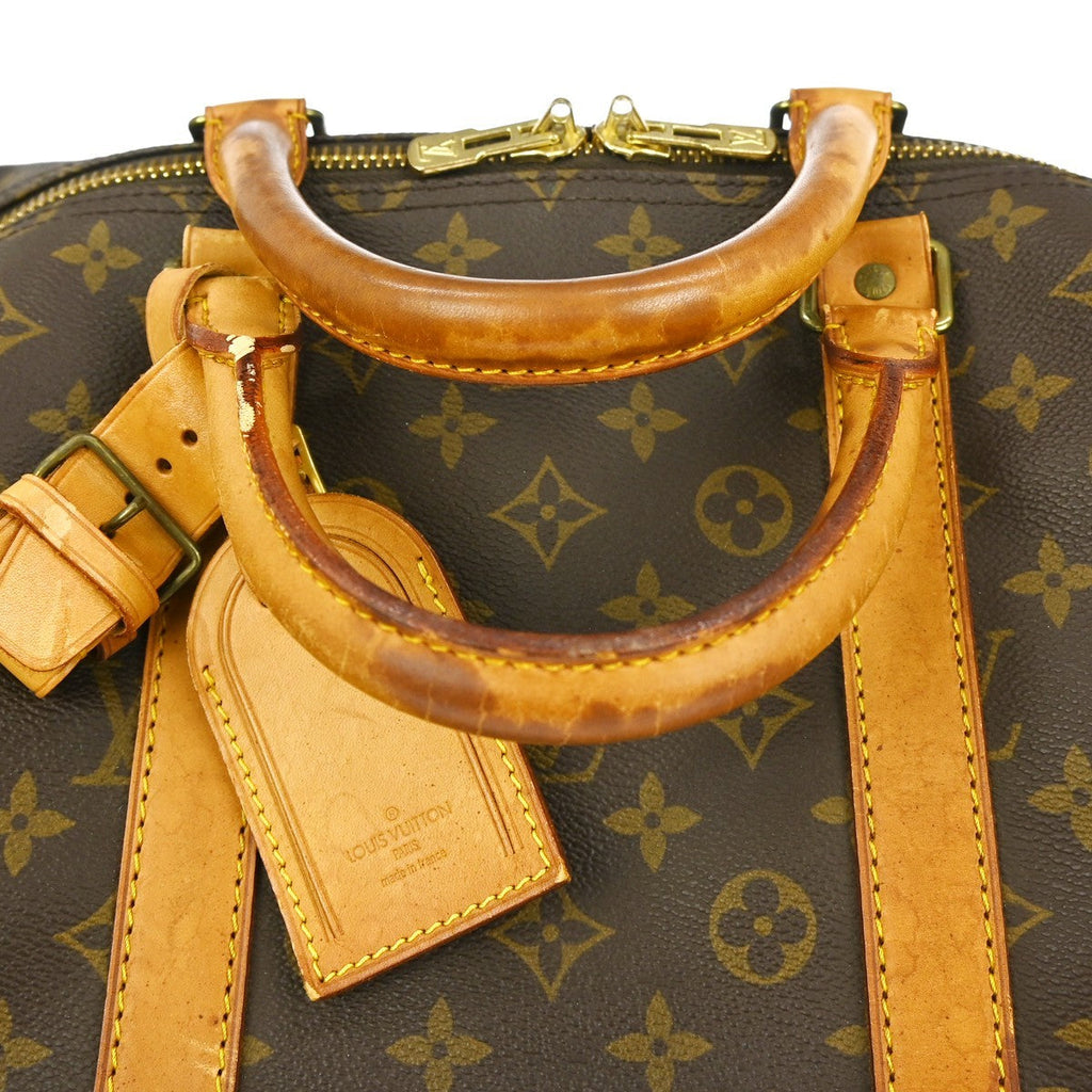 Louis Vuitton Keepall Bag Monogram Canvas Brown Canvas Travel Bag Bag (Pre-Owned)