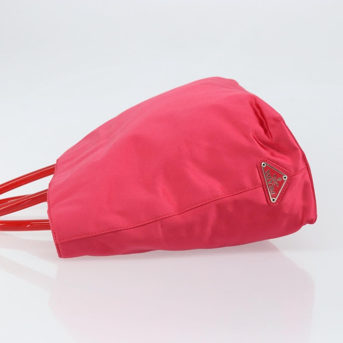 Prada Vintage Handbag Satin Red Satin Handbag (Pre-Owned)