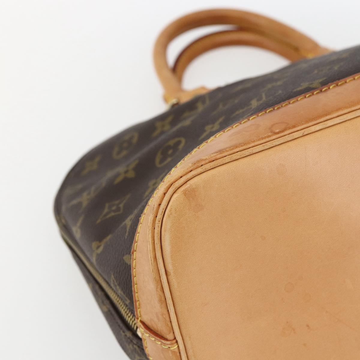 Louis Vuitton Alma Handbag Monogram Canvas Brown Canvas Handbag (Pre-Owned)