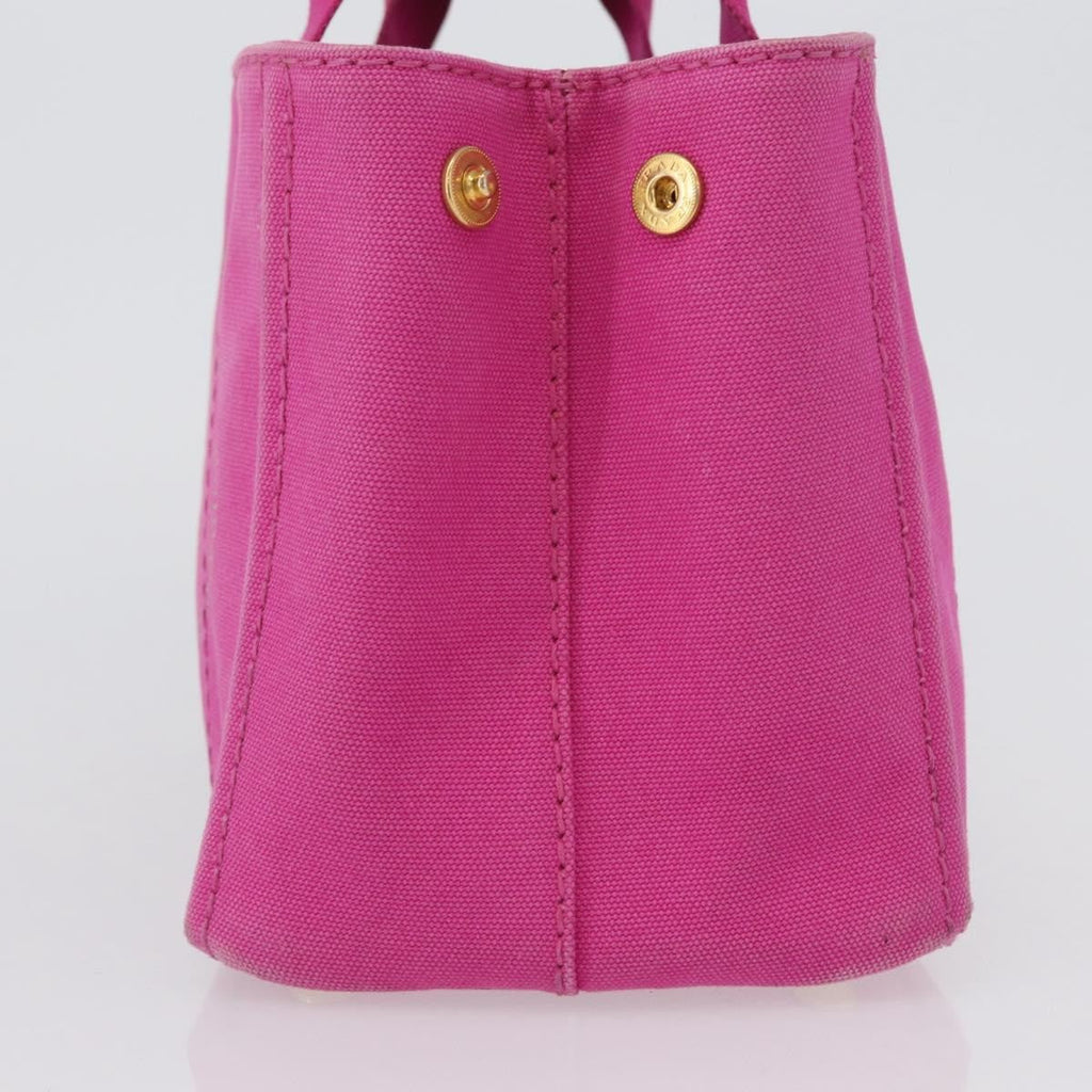 Prada Canapa Tote Canvas Pink Canvas Tote Bag Bag (Pre-Owned)