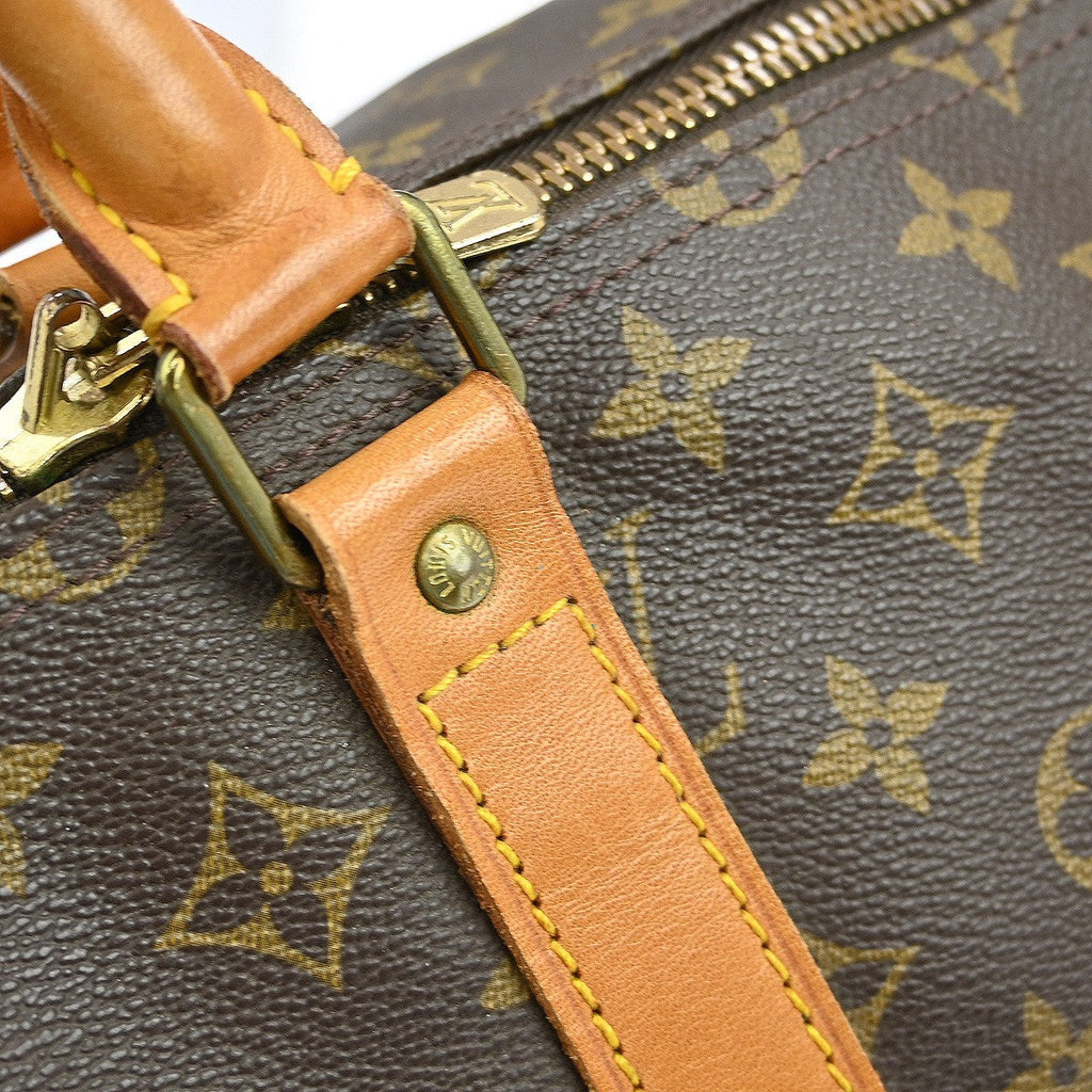 Louis Vuitton Keepall Bag Monogram Canvas Brown Canvas Travel Bag Bag (Pre-Owned)