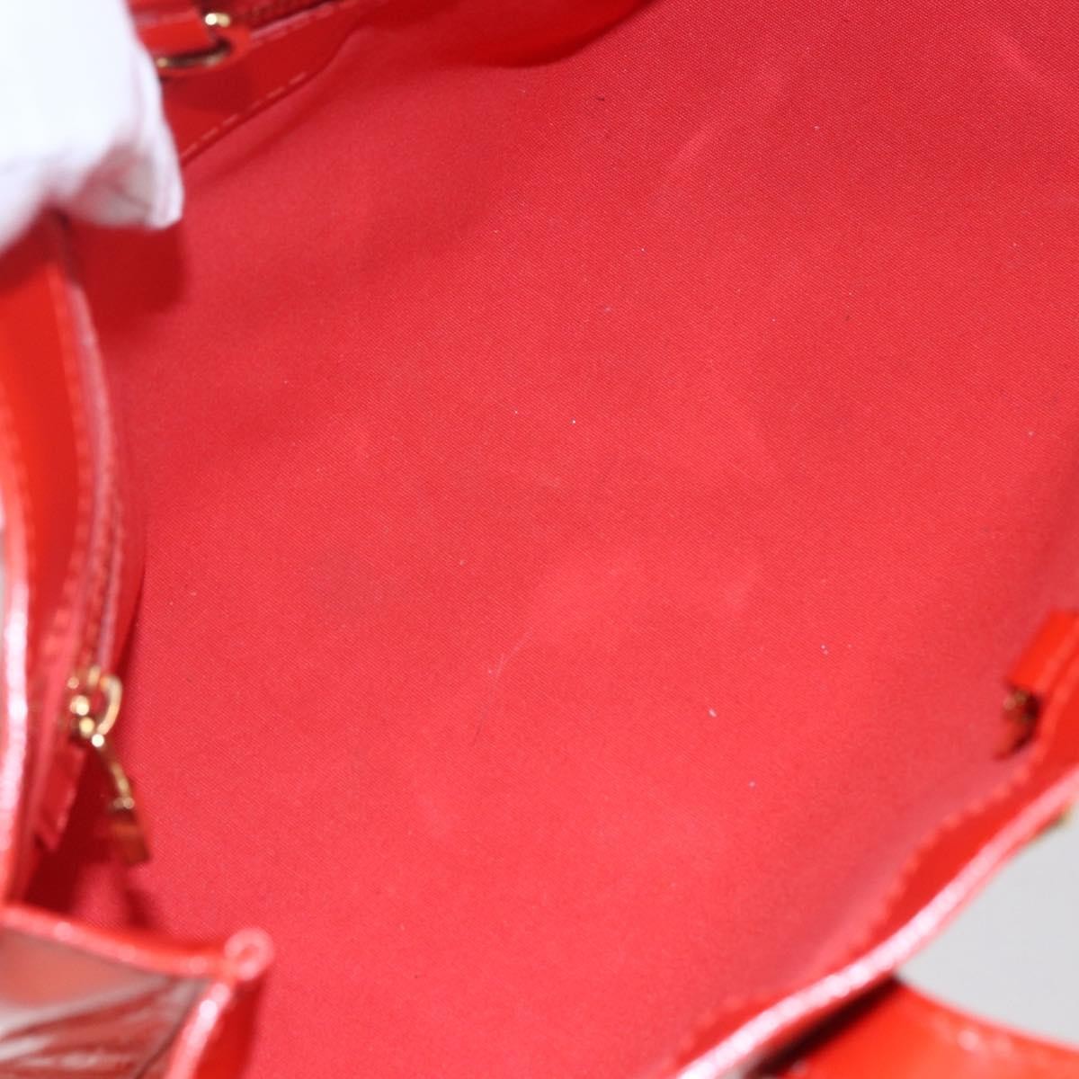 Louis Vuitton Wilshire Handbag Monogram Vernis Orange Patent_Leather Tote Bag Bag (Pre-Owned)