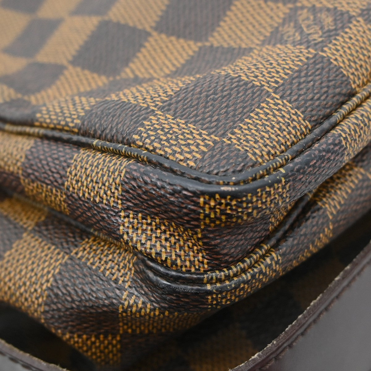 Louis Vuitton Naviglio Handbag Damier Brown Canvas Shoulder Bag Bag (Pre-Owned)