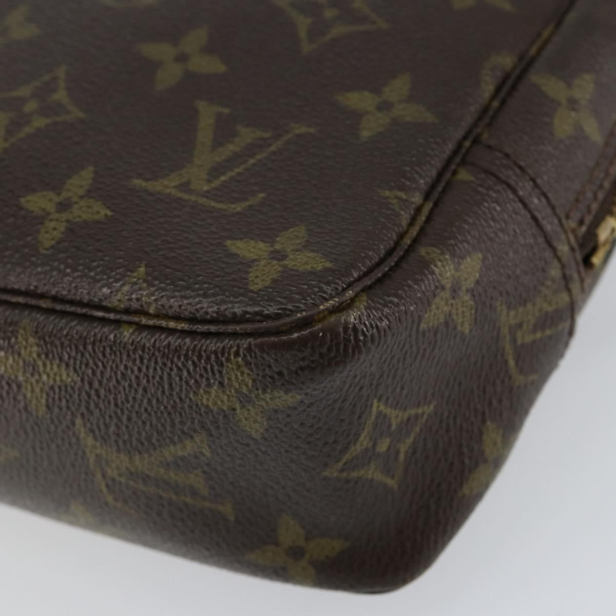 Louis Vuitton Trousse Toiletry Pouch Monogram Canvas Brown Canvas Toiletry Case Accessory (Pre-Owned)