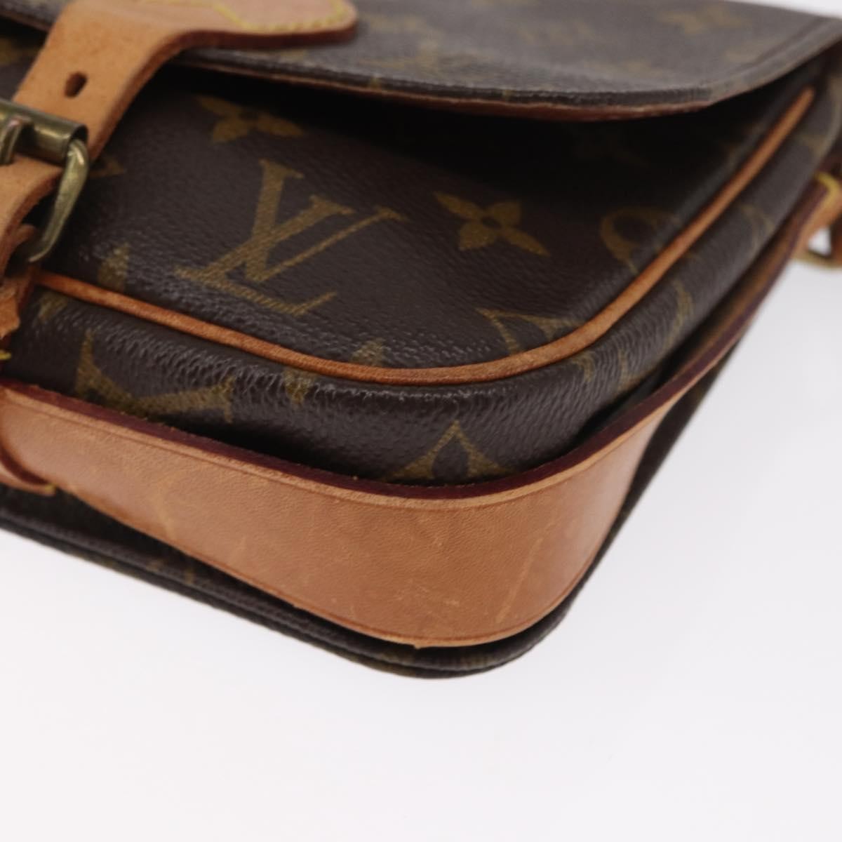 Louis Vuitton Cartouchiere Handbag Monogram Canvas Brown Canvas Shoulder Bag Bag (Pre-Owned)