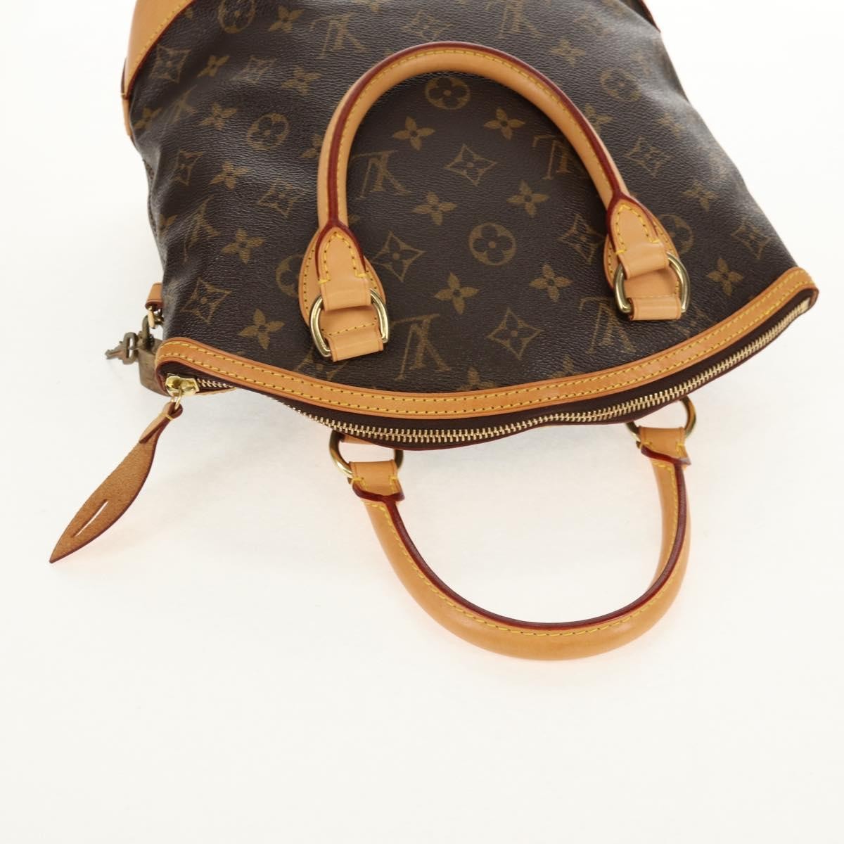 Louis Vuitton Lockit Handbag Monogram Canvas Brown Canvas Handbag (Pre-Owned)