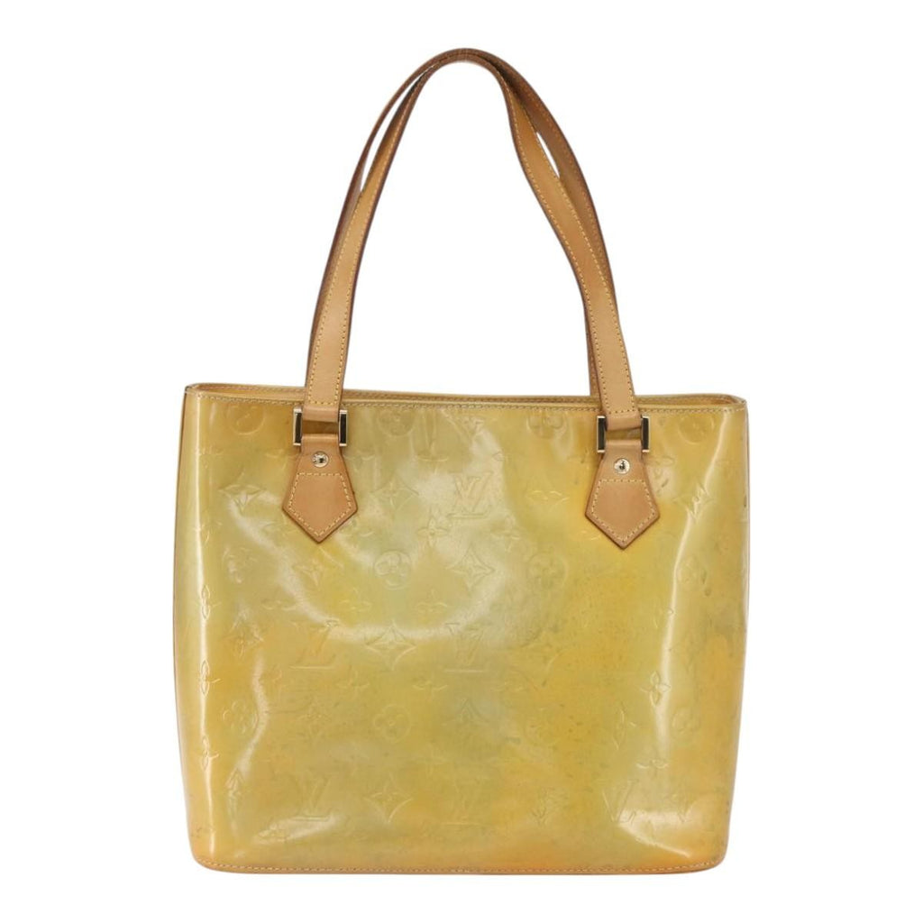 Louis Vuitton Houston Handbag Monogram Vernis Beige Patent_Leather Tote Bag Bag (Pre-Owned)