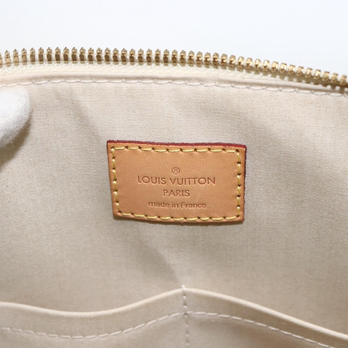 Louis Vuitton Alma Handbag Monogram Vernis Beige Patent_Leather Handbag (Pre-Owned)