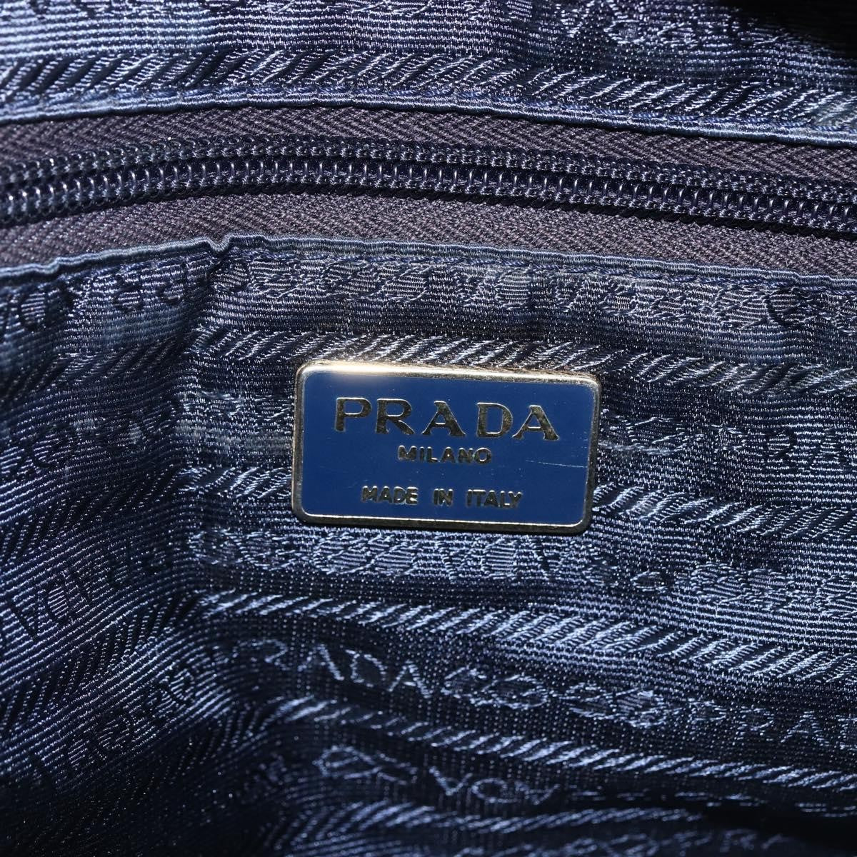 Prada Re-Edition 1995 Chain Tote Quilted Re-Nylon Navy Nylon Shoulder Bag Bag (Pre-Owned)