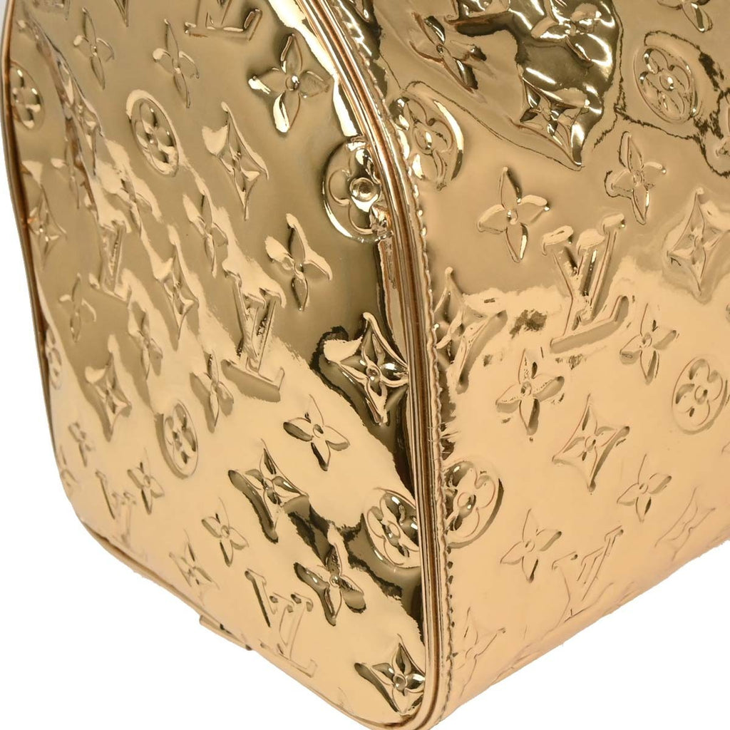 Louis Vuitton Speedy Handbag Monogram Miroir Pvc Gold Canvas Handbag (Pre-Owned)