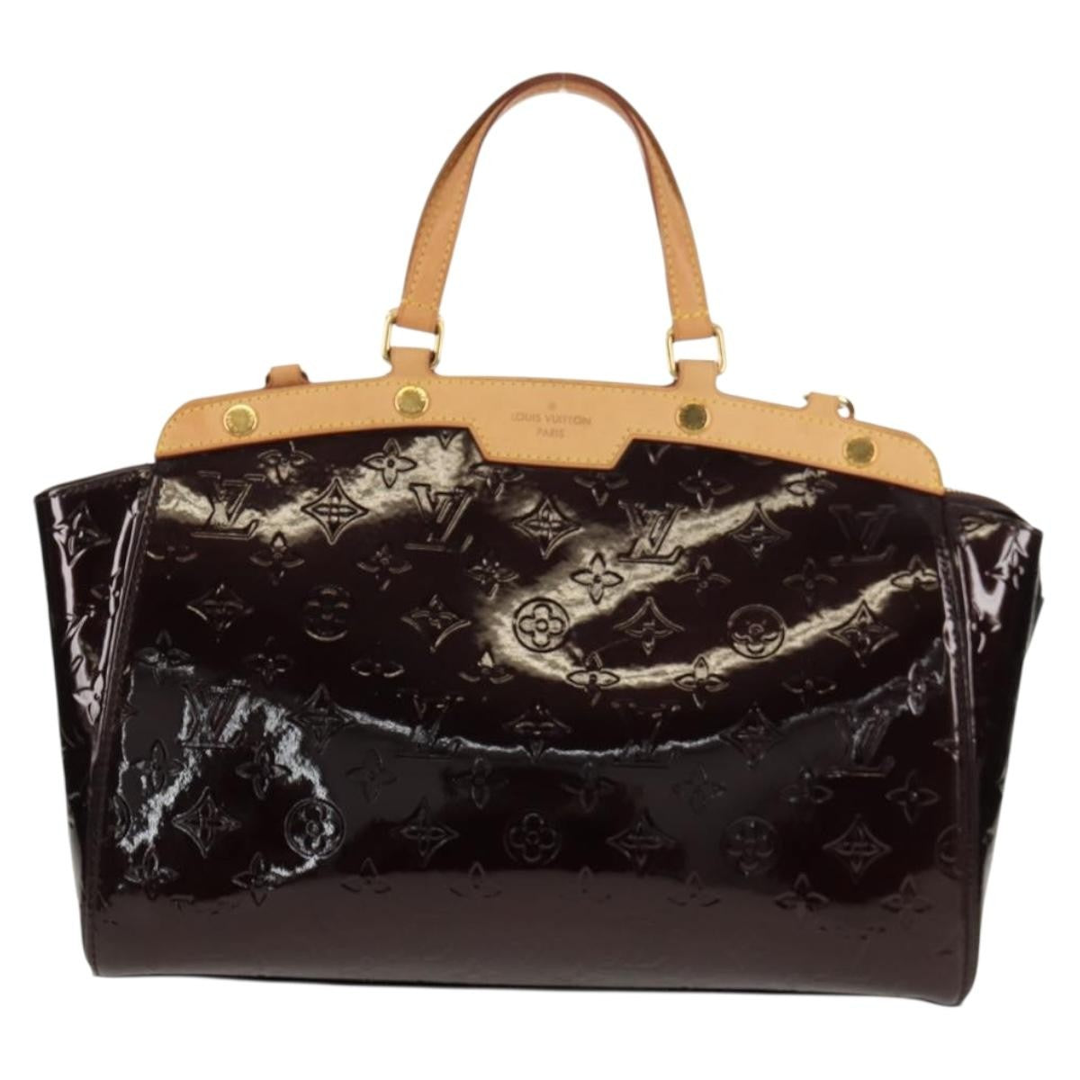 Louis Vuitton Brea Handbag Monogram Vernis Burgundy Patent_Leather Handbag (Pre-Owned)