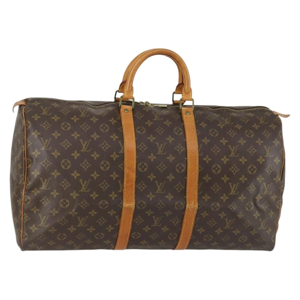 Louis Vuitton Keepall Bag Monogram Canvas Brown Canvas Travel Bag Bag (Pre-Owned)