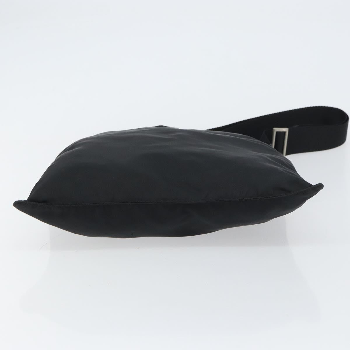 Prada Flat Messenger Bag Tessuto Black Nylon Shoulder Bag Bag (Pre-Owned)