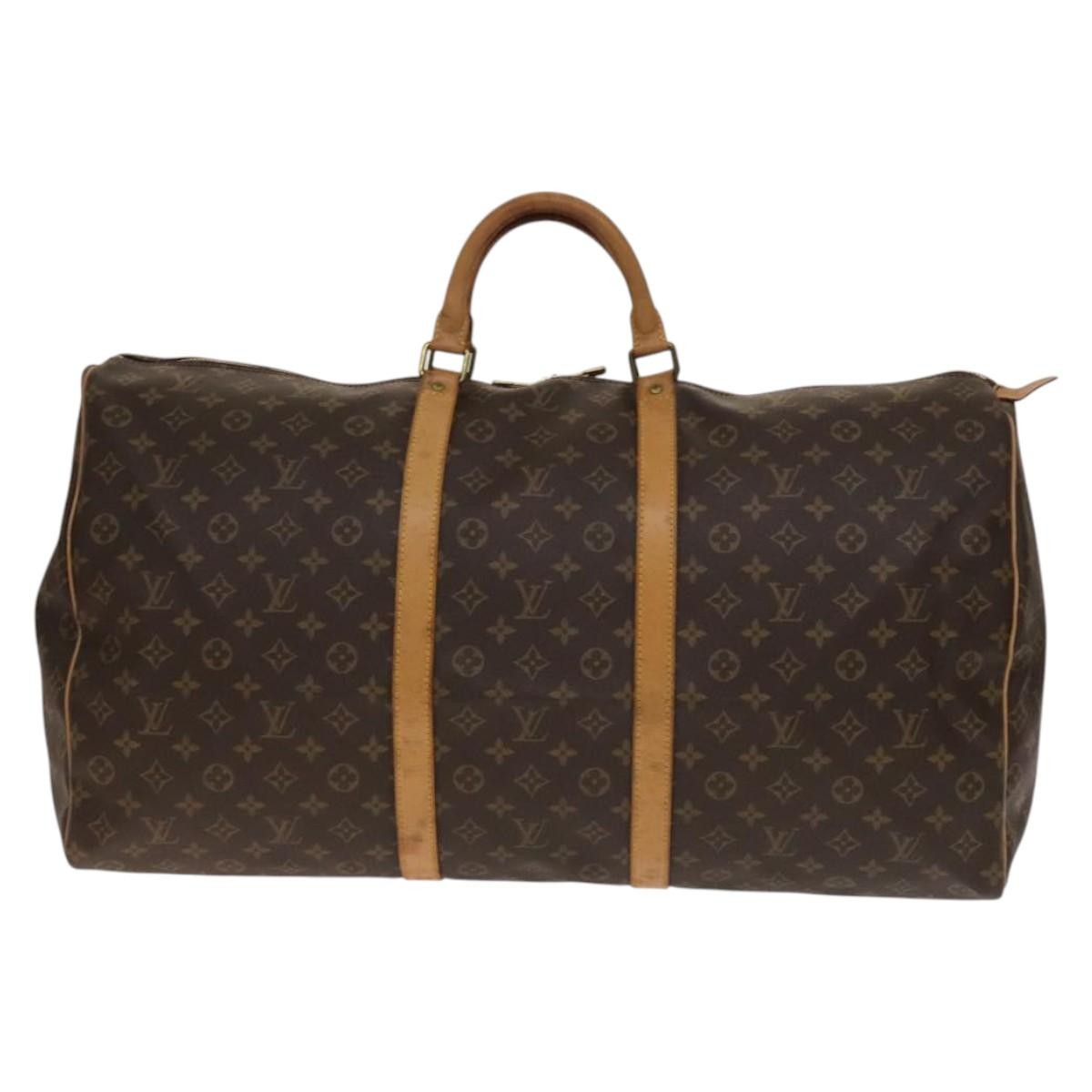 Louis Vuitton Keepall Bag Monogram Canvas Brown Canvas Bag (Pre-Owned)