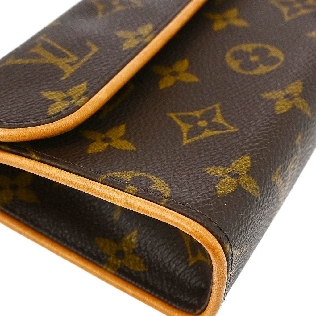 Louis Vuitton Florentine Pochette Monogram Canvas Brown Canvas Clutche & Pouche Bag (Pre-Owned)