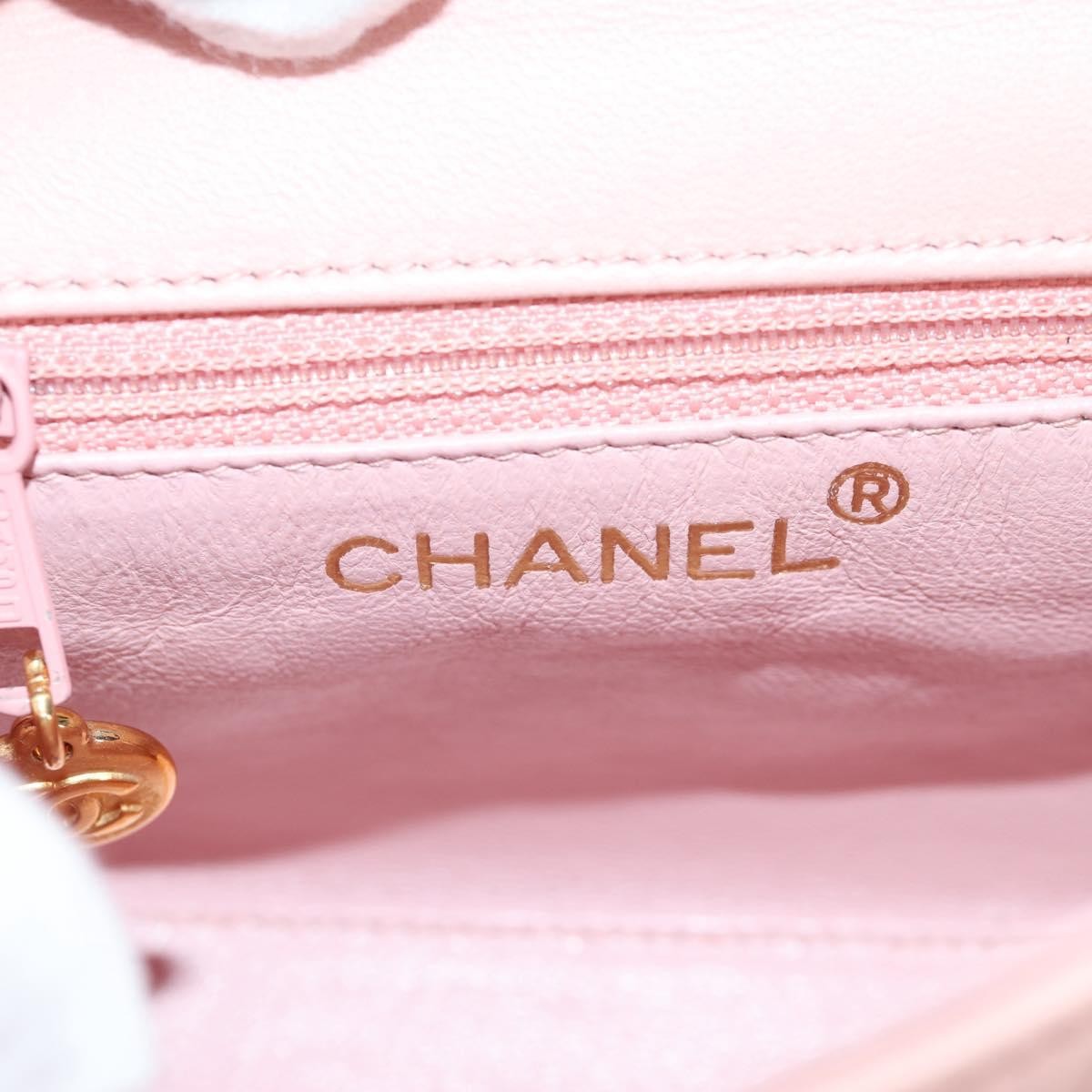 Chanel Vintage Camellia Flap Bag Quilted Lambskin Pink Leather Bag (Pre-Owned)