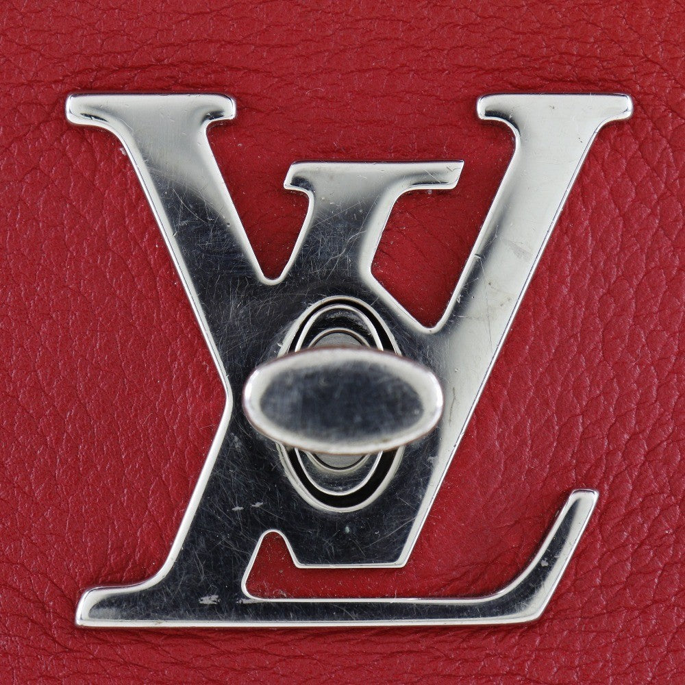 Louis Vuitton Lockme Ii Handbag Leather Red Leather Shoulder Bag Bag (Pre-Owned)