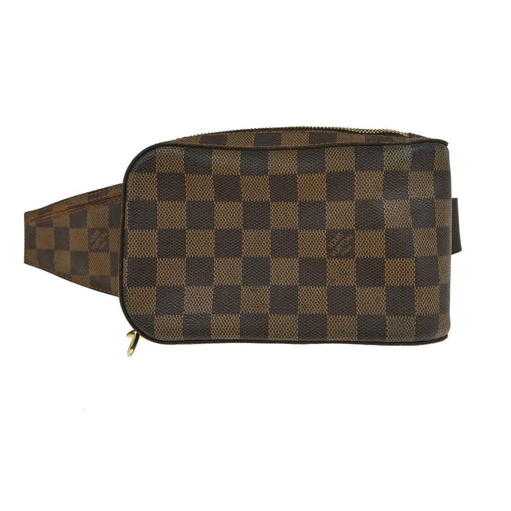 Louis Vuitton Geronimos Waist Bag Damier Brown Canvas Shoulder Bag Bag (Pre-Owned)