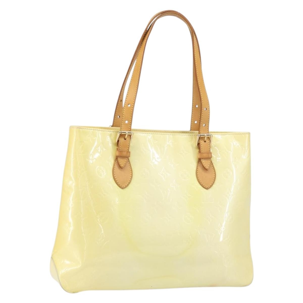 Louis Vuitton Brentwood Handbag Monogram Vernis Yellow Patent_Leather Tote Bag Bag (Pre-Owned)