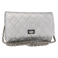 Chanel Reissue 2.55 Wallet On Chain Quilted Lambskin Silver Leather Shoulder Bag Bag (Pre-Owned)