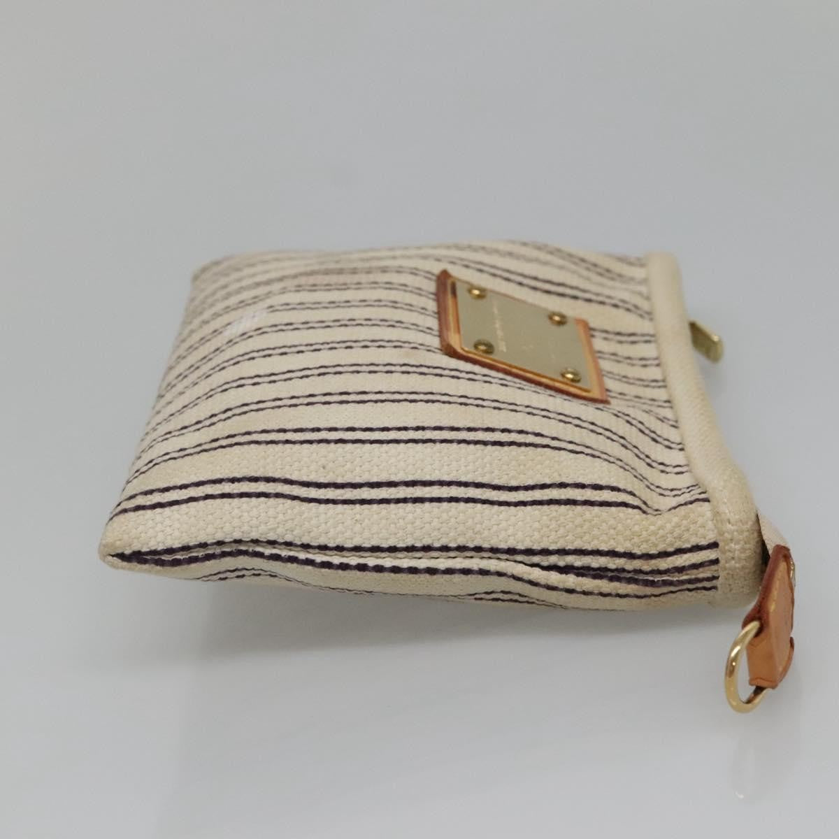 Louis Vuitton Antigua Pouch Canvas White Canvas Bag (Pre-Owned)