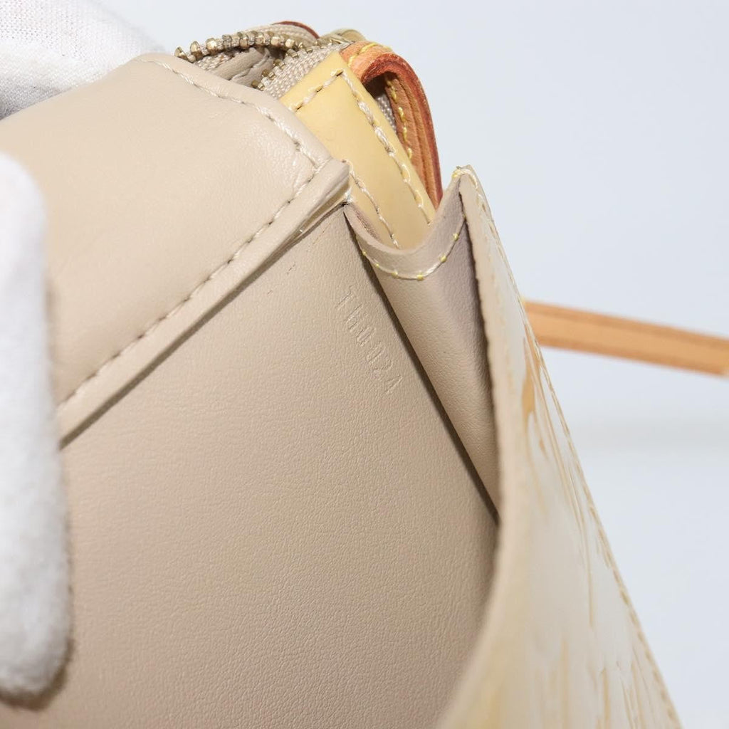 Louis Vuitton Mott Handbag Monogram Vernis Beige Patent_Leather Clutche & Pouche Bag (Pre-Owned)