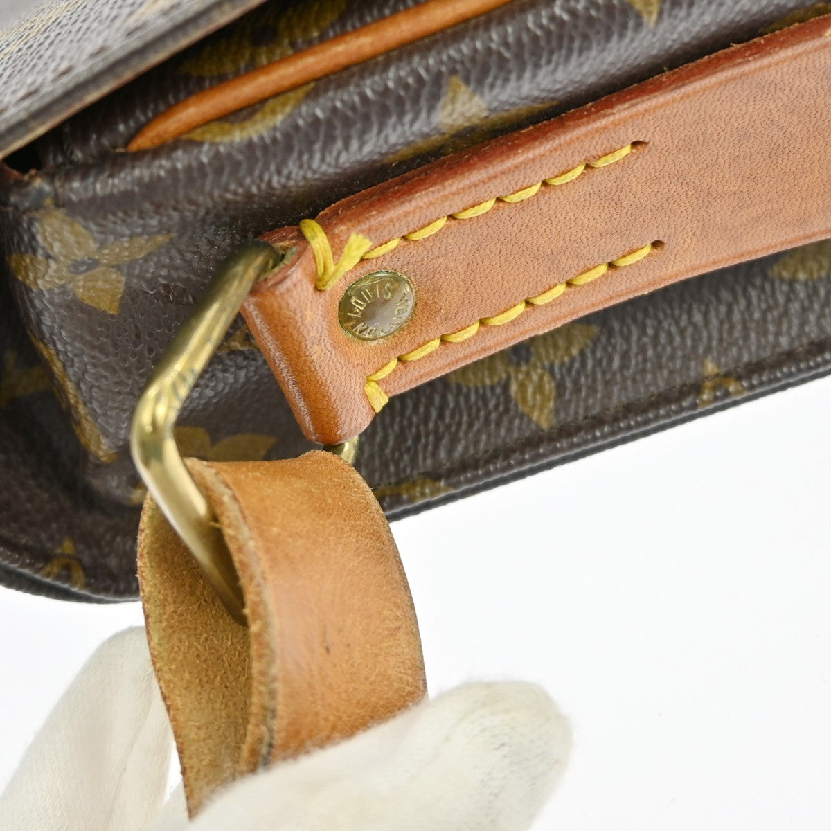 Louis Vuitton Cartouchiere Handbag Monogram Canvas Brown Canvas Shoulder Bag Bag (Pre-Owned)