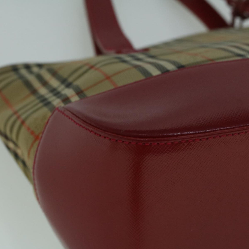 Burberry Nova Check Handbag Nova Check Canvas Beige Canvas Handbag (Pre-Owned)