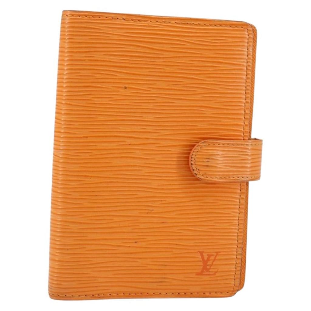 Louis Vuitton Agenda Cover Epi Leather Orange Leather Wallets Accessory (Pre-Owned)